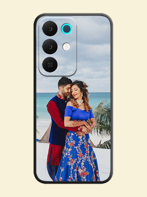 Full Single Pic Upload On Space Black Custom Soft Matte Mobile Back Cover - Realme 15X 5G