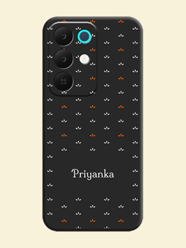 Simple Pattern With Custom Text On Space Black Custom Soft Matte Mobile Back Cover - Realme 15X 5G