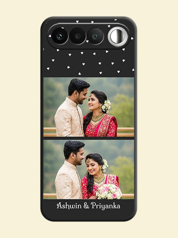 Miniature Love Symbols with Name On Space Black Custom Soft Matte Mobile Back Cover - Realme 16 5G