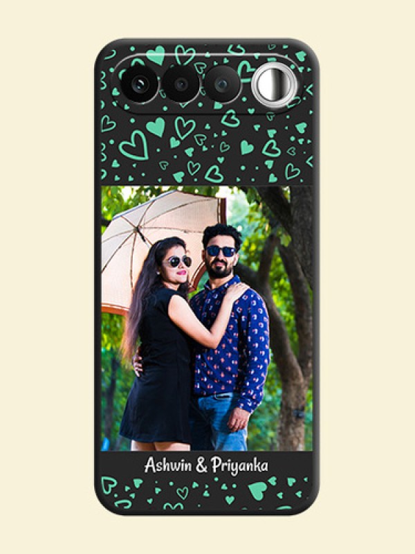 Sea Green Indefinite Love Pattern on Photo On Space Black Custom Soft Matte Mobile Back Cover - Realme 16 5G
