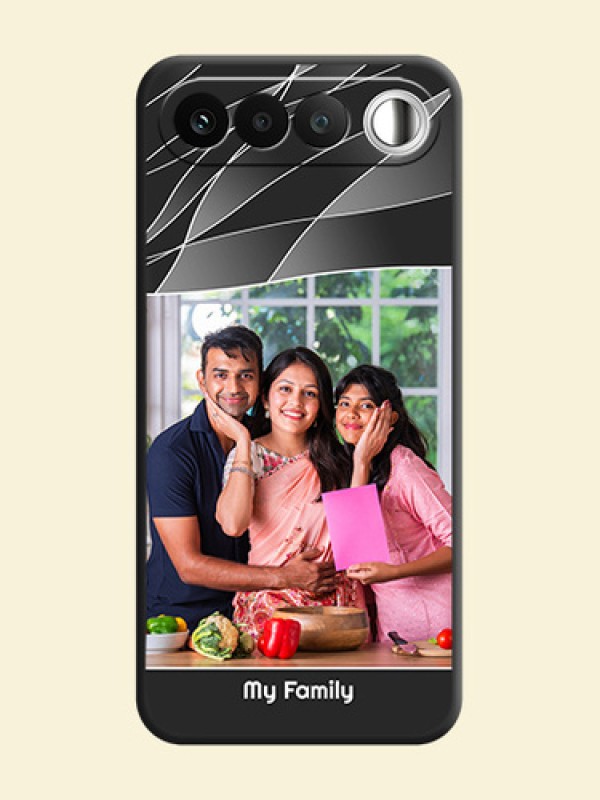 Mixed Wave Lines on Photo On Space Black Custom Soft Matte Mobile Back Cover - Realme 16 5G