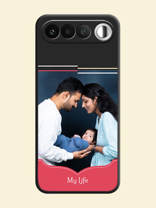Classic Plain Design with Name On Space Black Custom Soft Matte Mobile Back Cover - Realme 16 5G