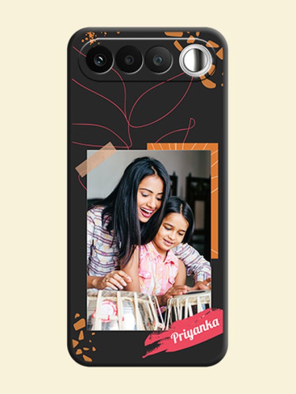 Orange Photo Frame On Space Black Custom Soft Matte Mobile Back Cover - Realme 16 5G