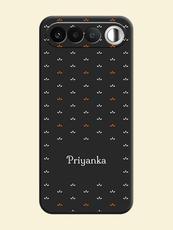 Simple Pattern With Custom Text On Space Black Custom Soft Matte Mobile Back Cover - Realme 16 5G