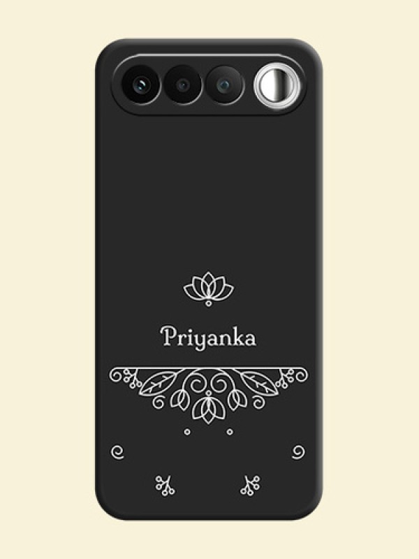 Lotus Garden Custom Text On Space Black Custom Soft Matte Mobile Back Cover - Realme 16 5G