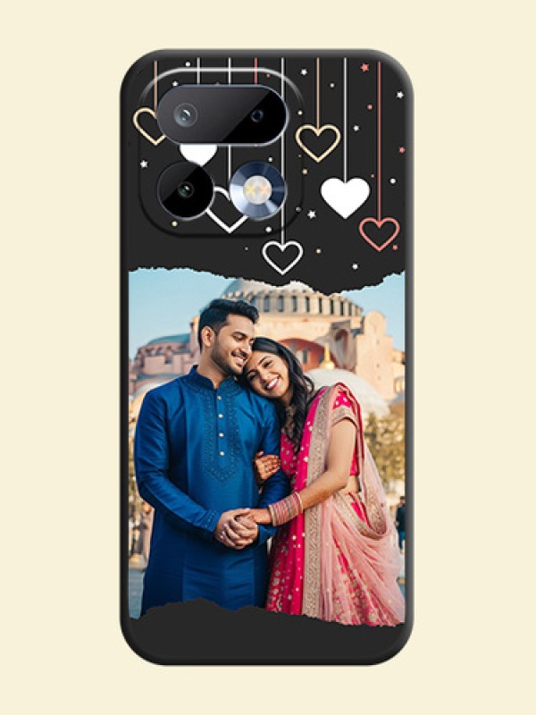 Love Hangings with Splash Wave Picture On Space Black Custom Soft Matte Mobile Back Cover - Realme 16 Pro 5G