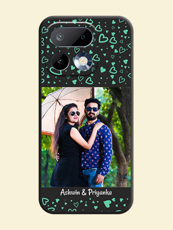 Sea Green Indefinite Love Pattern on Photo On Space Black Custom Soft Matte Mobile Back Cover - Realme 16 Pro 5G