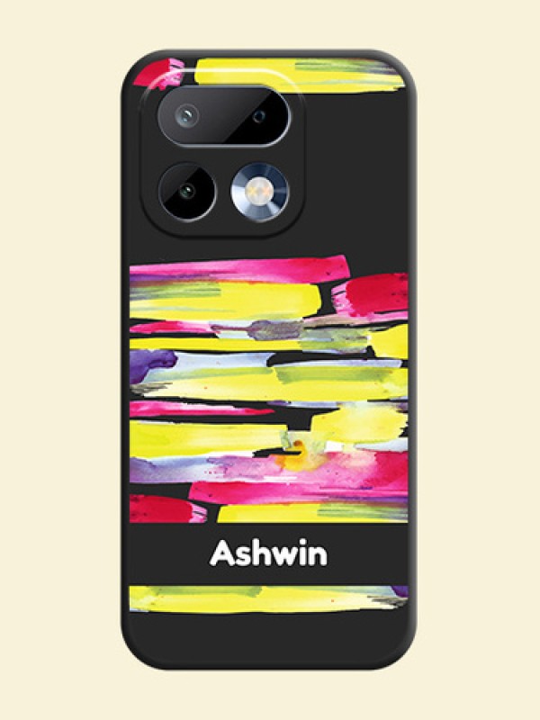 Brush Coloured On Space Black Custom Soft Matte Mobile Back Cover - Realme 16 Pro 5G
