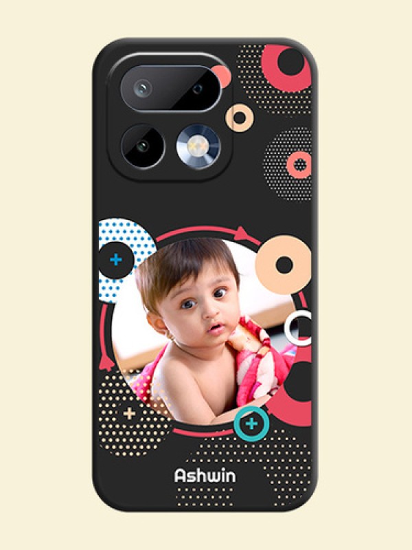 Multicoloured Round Image On Space Black Custom Soft Matte Mobile Back Cover - Realme 16 Pro 5G