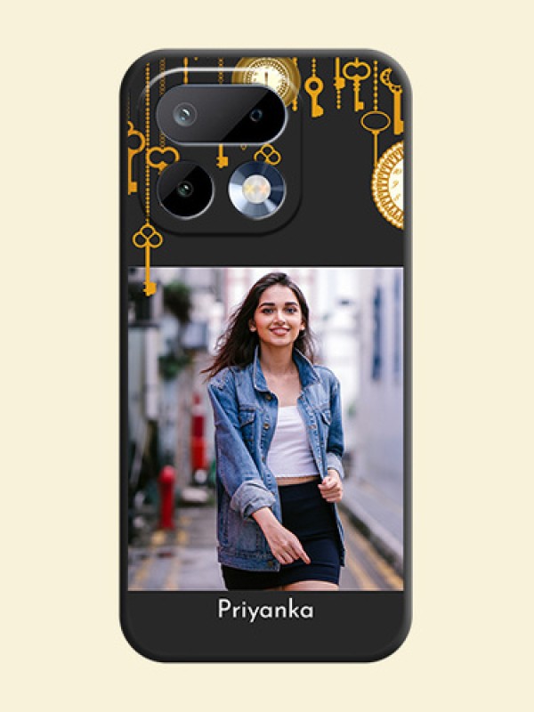 Decorative Design with Text On Space Black Custom Soft Matte Mobile Back Cover - Realme 16 Pro 5G