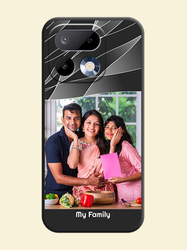Mixed Wave Lines on Photo On Space Black Custom Soft Matte Mobile Back Cover - Realme 16 Pro 5G