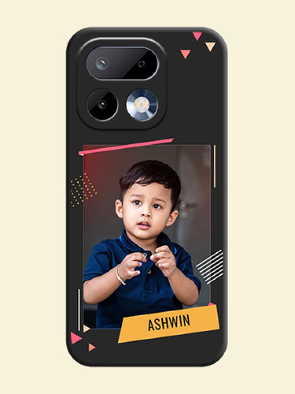 Photo Frame with Triangle Small Dots on Photo On Space Black Custom Soft Matte Mobile Back Cover - Realme 16 Pro 5G