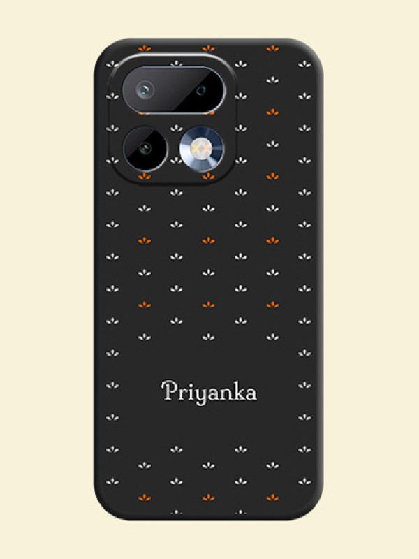 Simple Pattern With Custom Text On Space Black Custom Soft Matte Mobile Back Cover - Realme 16 Pro 5G