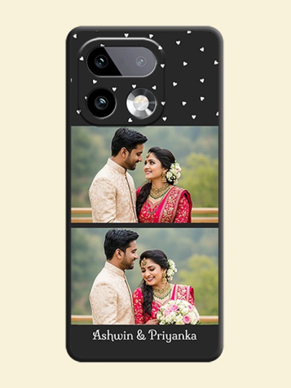 Miniature Love Symbols with Name On Space Black Custom Soft Matte Mobile Back Cover - Realme 16 Pro Plus 5G