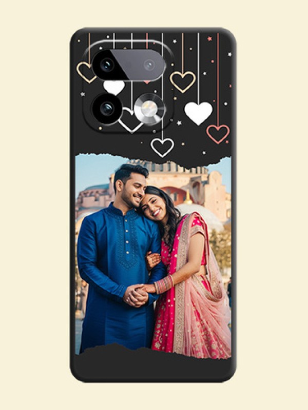 Love Hangings with Splash Wave Picture On Space Black Custom Soft Matte Mobile Back Cover - Realme 16 Pro Plus 5G