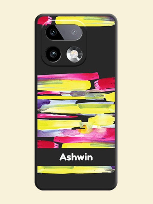 Brush Coloured On Space Black Custom Soft Matte Mobile Back Cover - Realme 16 Pro Plus 5G