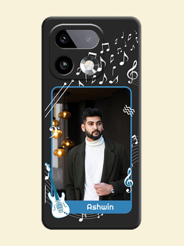 Musical Theme Design with Text on Photo On Space Black Custom Soft Matte Mobile Back Cover - Realme 16 Pro Plus 5G
