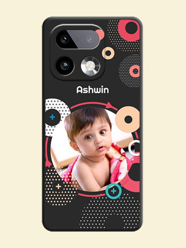 Multicoloured Round Image On Space Black Custom Soft Matte Mobile Back Cover - Realme 16 Pro Plus 5G