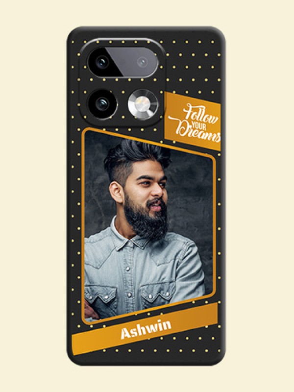 Follow Your Dreams with White Dots On Space Black Custom Soft Matte Mobile Back Cover - Realme 16 Pro Plus 5G