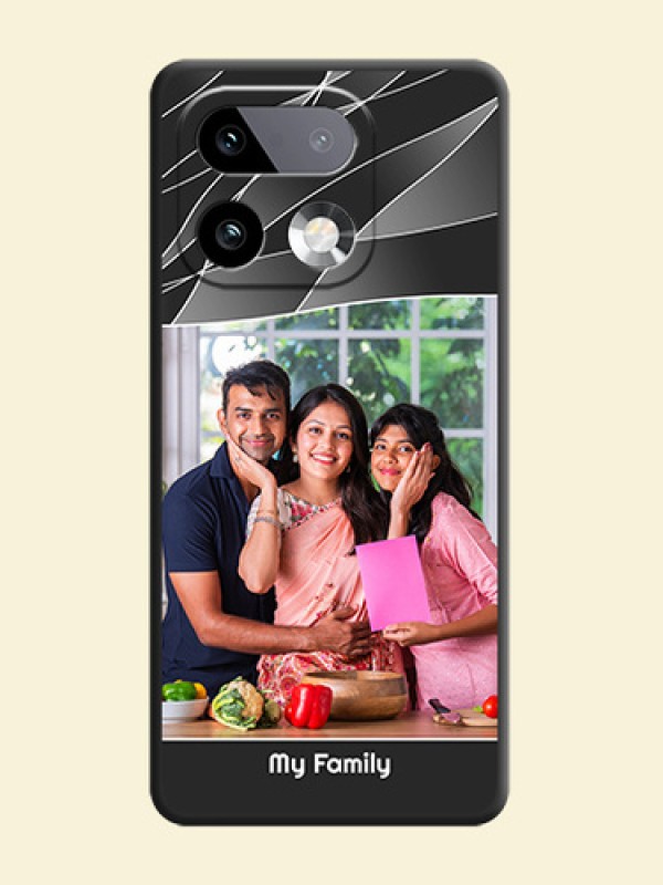 Mixed Wave Lines on Photo On Space Black Custom Soft Matte Mobile Back Cover - Realme 16 Pro Plus 5G