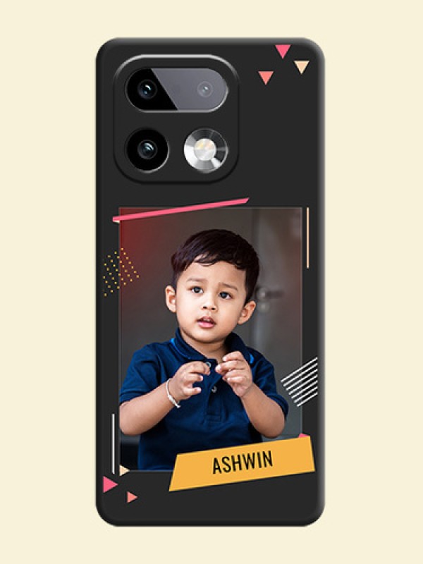 Photo Frame with Triangle Small Dots on Photo On Space Black Custom Soft Matte Mobile Back Cover - Realme 16 Pro Plus 5G