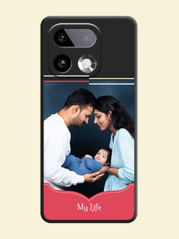 Classic Plain Design with Name On Space Black Custom Soft Matte Mobile Back Cover - Realme 16 Pro Plus 5G