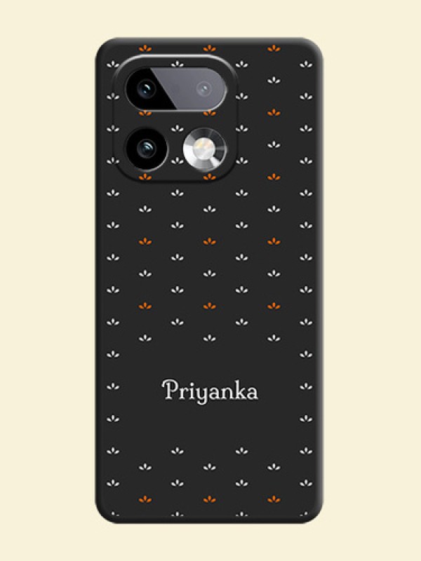 Simple Pattern With Custom Text On Space Black Custom Soft Matte Mobile Back Cover - Realme 16 Pro Plus 5G