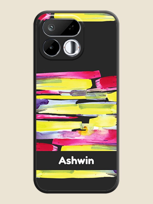 Brush Coloured On Space Black Custom Soft Matte Mobile Back Cover - Realme 16T 5G