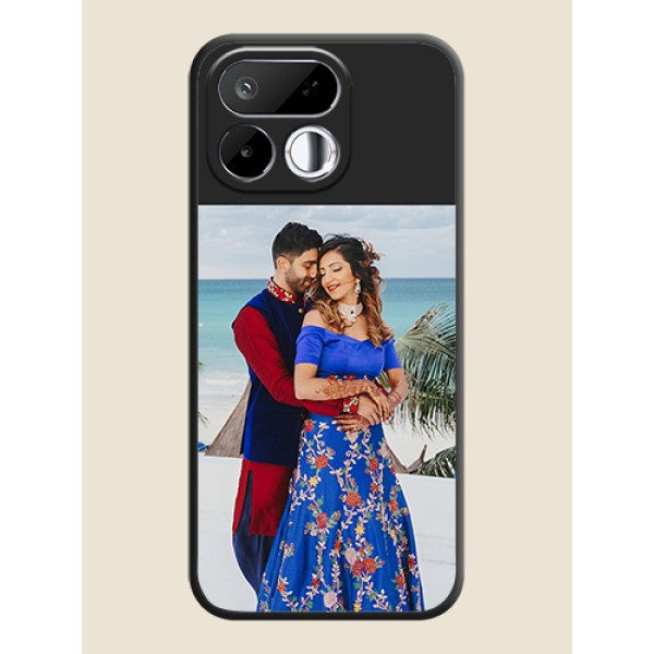 Image Upload With Space Black Color On Custom Soft Matte Mobile Back Cover - Realme 16T 5G