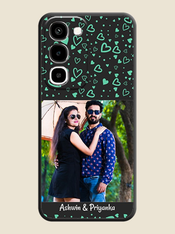 Sea Green Indefinite Love Pattern on Photo On Space Black Custom Soft Matte Mobile Back Cover - Realme 16x 5G
