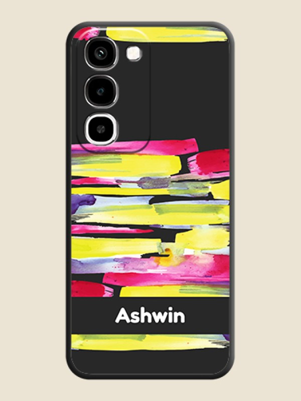 Brush Coloured On Space Black Custom Soft Matte Mobile Back Cover - Realme 16x 5G