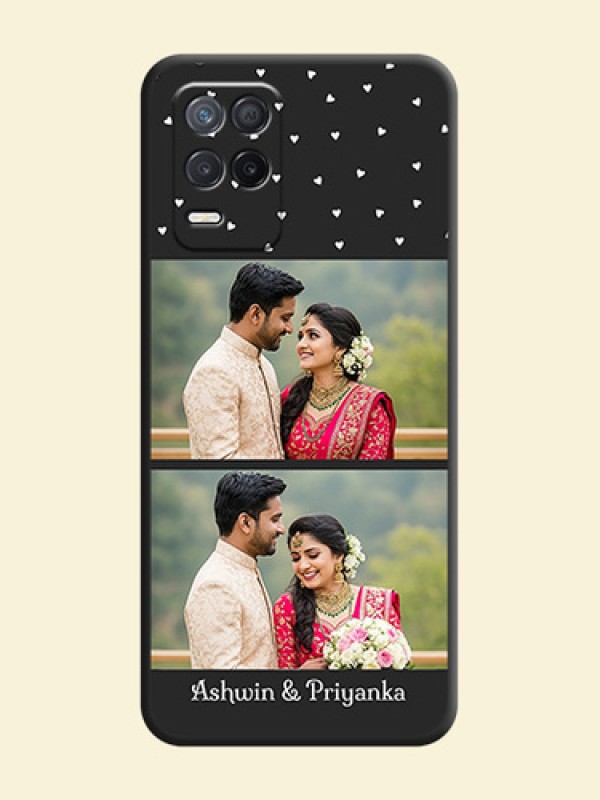 Miniature Love Symbols with Name on Space Black Custom Soft Matte Back Cover - Realme 8 5G