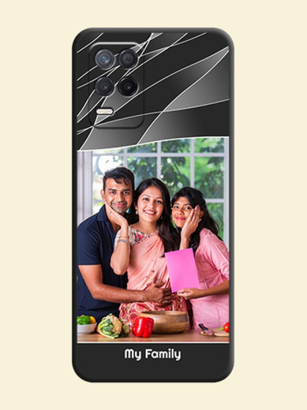 Mixed Wave Lines on Photo on Space Black Soft Matte Mobile Cover - Realme 8 5G