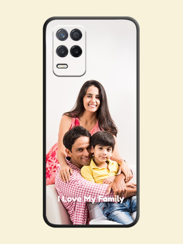 Full Single Pic Upload With Text On Space Black Personalized Soft Matte Phone Covers -Realme 8 5G