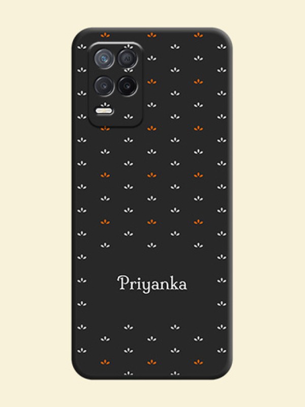 Simple Pattern With Custom Text On Space Black Personalized Soft Matte Phone Covers -Realme 8 5G
