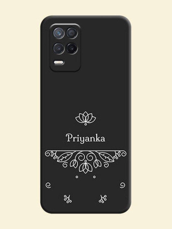 Lotus Garden Custom Text On Space Black Personalized Soft Matte Phone Covers -Realme 8 5G