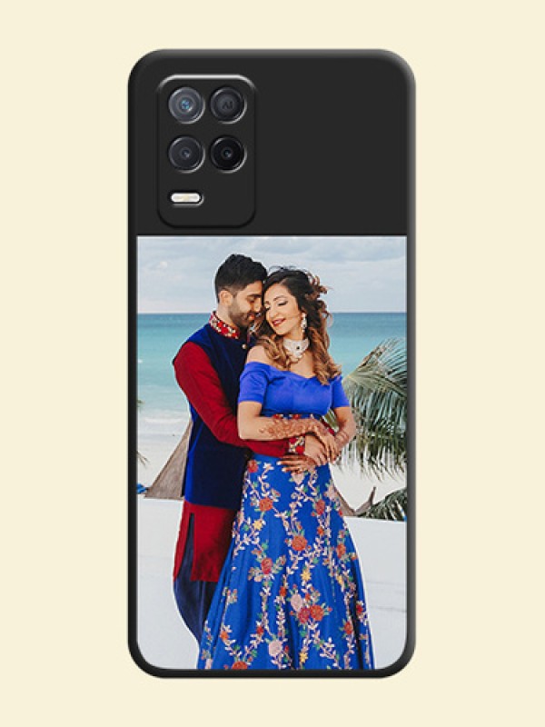 Image Upload With Space Black Color On Custom Soft Matte Mobile Back Cover - Realme 8 5G