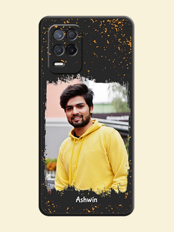 Spray Free Design on Photo on Space Black Soft Matte Phone Cover - Realme 8s 5G