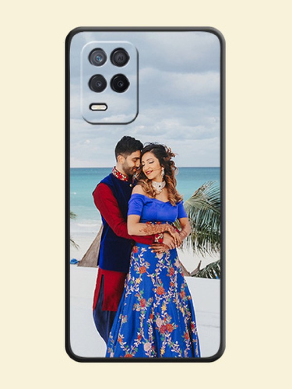 Full Single Pic Upload On Space Black Personalized Soft Matte Phone Covers -Realme 8S 5G