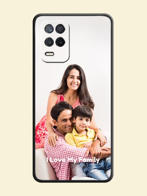Full Single Pic Upload With Text On Space Black Personalized Soft Matte Phone Covers -Realme 8S 5G