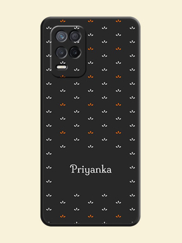 Simple Pattern With Custom Text On Space Black Personalized Soft Matte Phone Covers -Realme 8S 5G