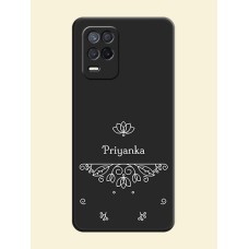 Lotus Garden Custom Text On Space Black Personalized Soft Matte Phone Covers -Realme 8S 5G