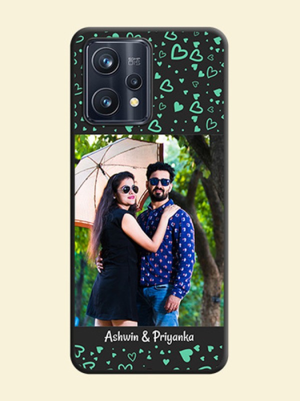 Sea Green Indefinite Love Pattern on Photo on Space Black Soft Matte Mobile Cover - Realme 9 4G