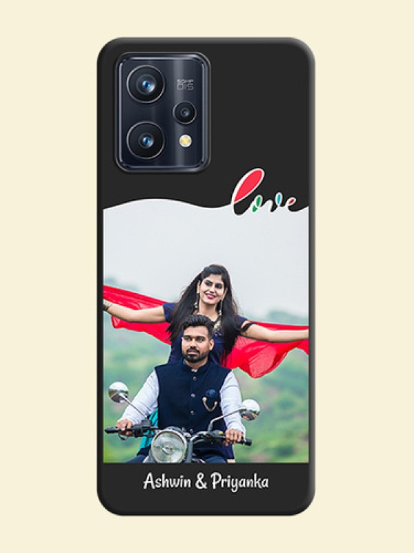 Fall in Love Pattern with Picture on Photo on Space Black Soft Matte Mobile Case - Realme 9 4G