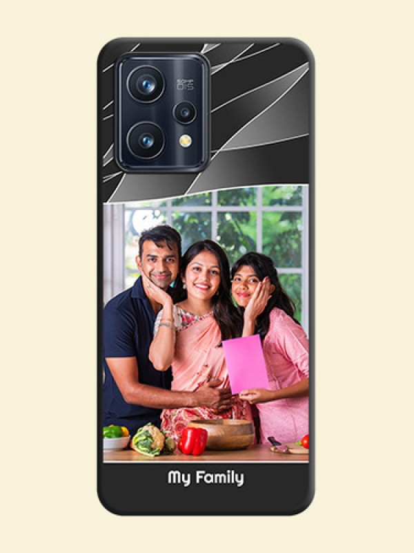 Mixed Wave Lines on Photo on Space Black Soft Matte Mobile Cover - Realme 9 4G