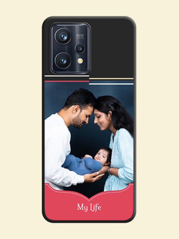 Classic Plain Design with Name on Photo on Space Black Soft Matte Phone Cover - Realme 9 4G