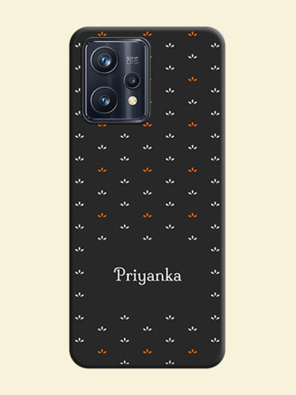 Simple Pattern With Custom Text On Space Black Personalized Soft Matte Phone Covers -Realme 9 4G