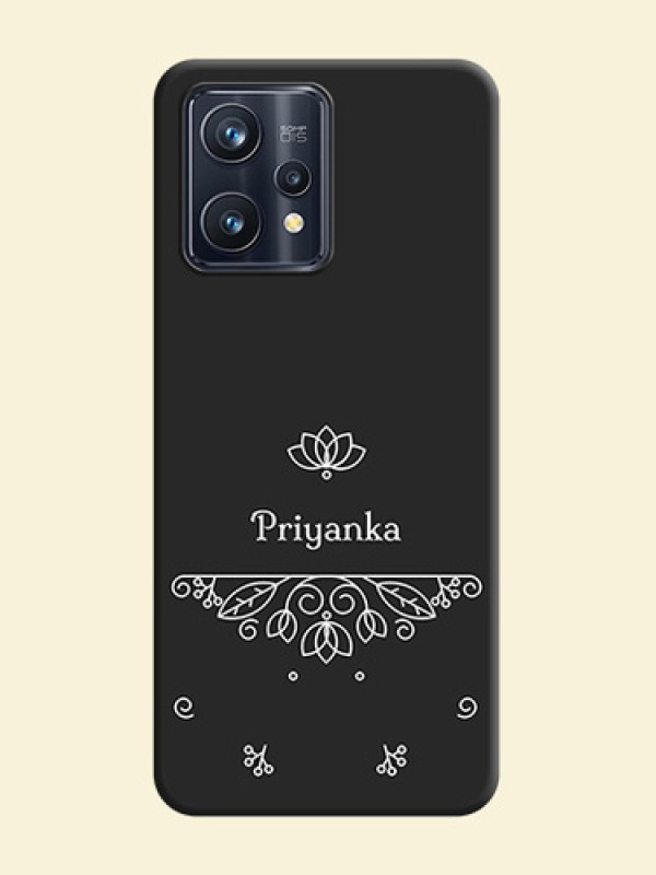 Lotus Garden Custom Text On Space Black Personalized Soft Matte Phone Covers -Realme 9 4G