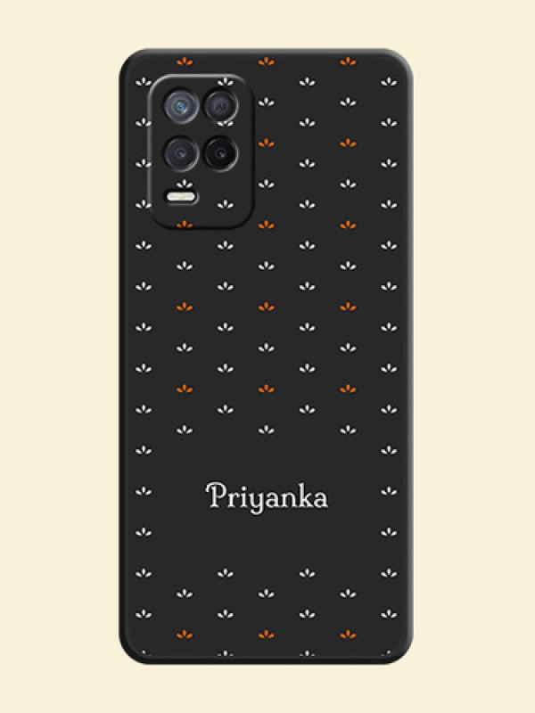 Simple Pattern With Custom Text On Space Black Personalized Soft Matte Phone Covers -Realme 9 5G