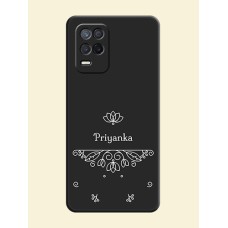 Lotus Garden Custom Text On Space Black Personalized Soft Matte Phone Covers -Realme 9 5G